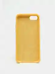 Светло-жёлтый чехол Silicone Case для iPhone 7, 8, SE 2020, с открытым низом