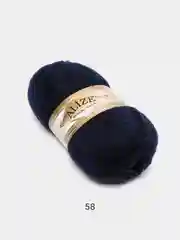 Темно-синий пряжа Alize Angora Gold 20% шерсти 80% Акрила 100г 550м (Часть 1)