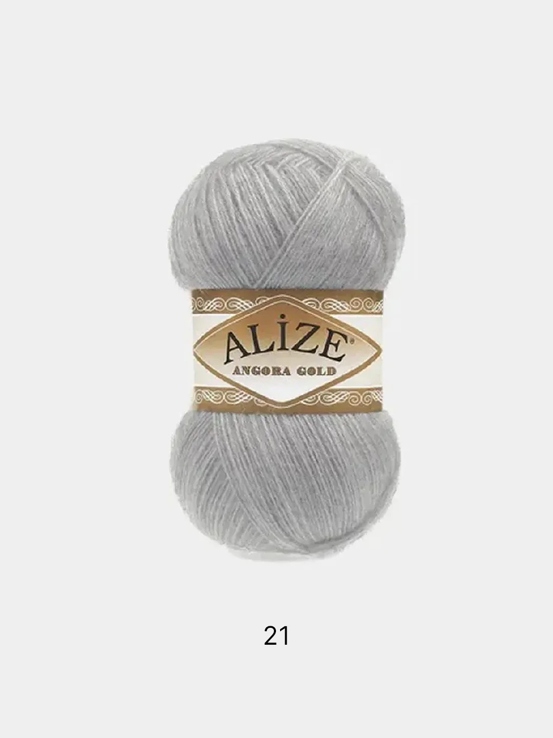Серый меланж пряжа Alize Angora Gold 20% шерсти 80% Акрила 100г 550м (Часть 1)