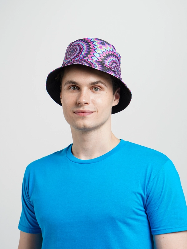 Панама двухсторонняя, хлопковая, с принтом