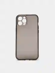 Черный чехол для iPhone 12 ProMax прозрачный цветной силиконовый