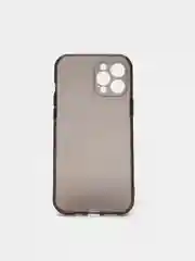 Черный чехол для iPhone 12 ProMax прозрачный цветной силиконовый