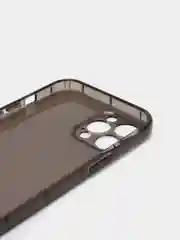 Черный чехол для iPhone 12 ProMax прозрачный цветной силиконовый