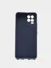 Темно-синий чехол для Realme 8 силиконовый матовый однотонный