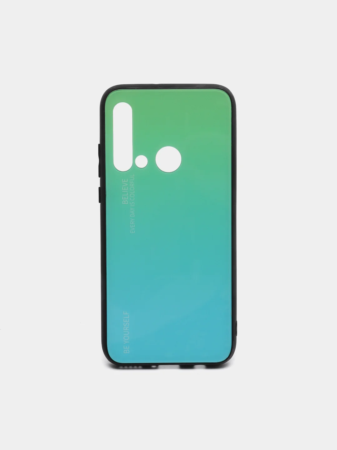 Бирюзовый чехол градиент на Huawei P20 lite 2019 / Nova 5i с закаленным стеклом, 7 цветов, mobios