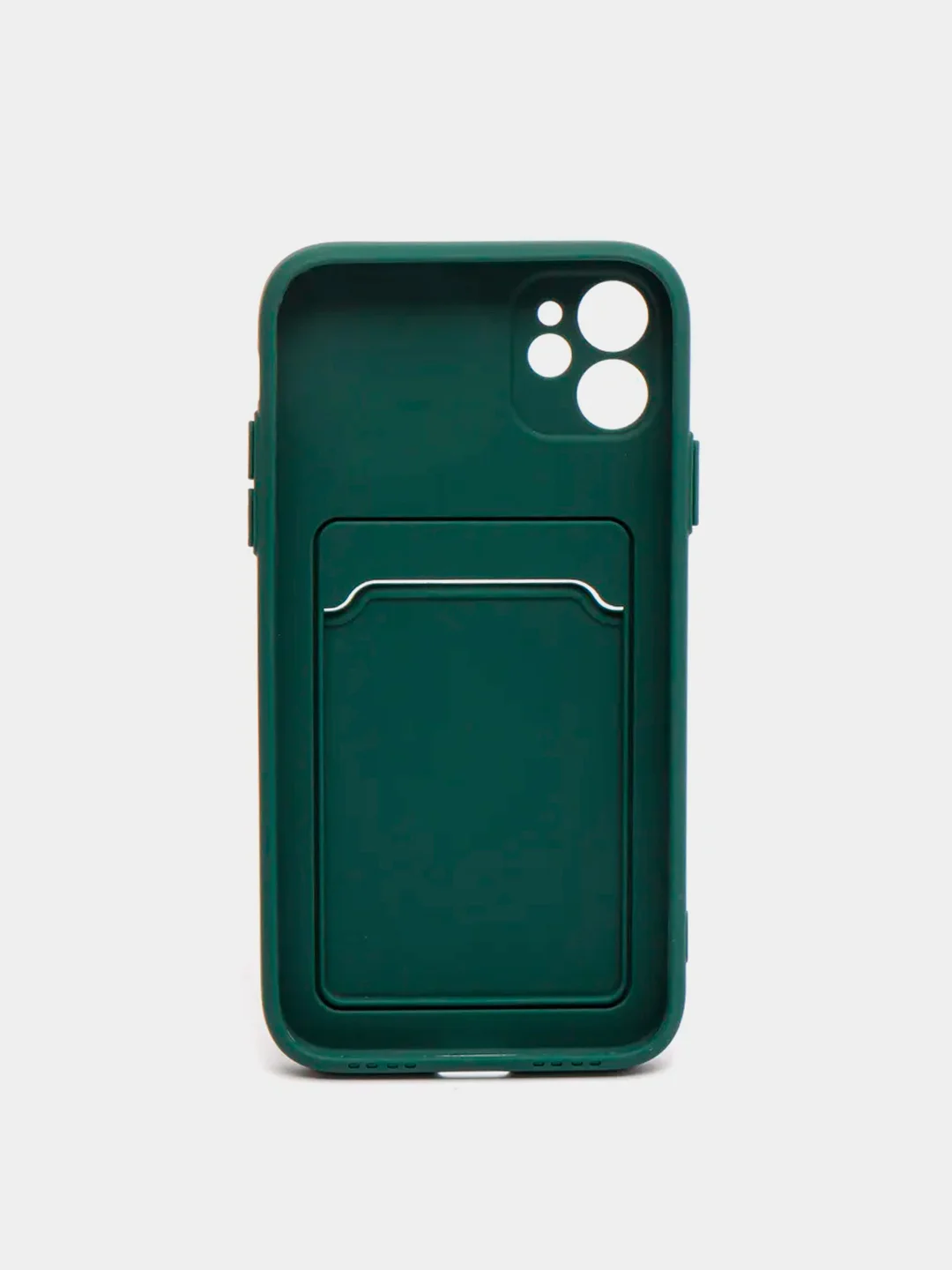 Зеленый чехол для iPhone 11, 12, 13, Pro, Max, 7, 8, Plus, с карманом для карт, защита камеры