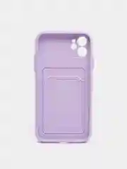 Лавандовый чехол для iPhone 11, 12, 13, Pro, Max, 7, 8, Plus, с карманом для карт, защита камеры