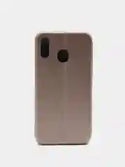 Золотой чехол книжка Samsung Galaxy M20 с функцией подставки
