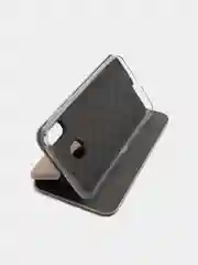 Золотой чехол книжка Samsung Galaxy M20 с функцией подставки