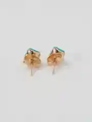 Бирюзовый серьги-гвоздики Swarovski (квадрат), Xuping
