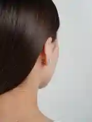 Бирюзовый серьги-гвоздики Swarovski (квадрат), Xuping