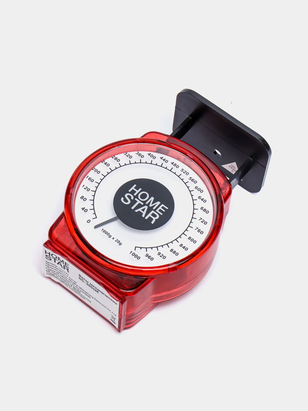 Весы кухонные HOMESTAR HS-3004М, механические, до 1 кг, чаша 0.5 л, красные