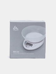 Весы кухонные LuazON LVK-706, электронные, с чашей, до 5 кг, белые