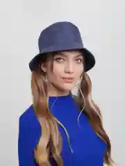 Темно-синий панама однотонная унисекс