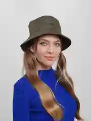 Зелёный хаки панама однотонная унисекс