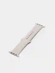 Серебряный силиконовый ремешок для Apple Watch 3, 4, 5, 6, 7, SE на 38/42/40/44