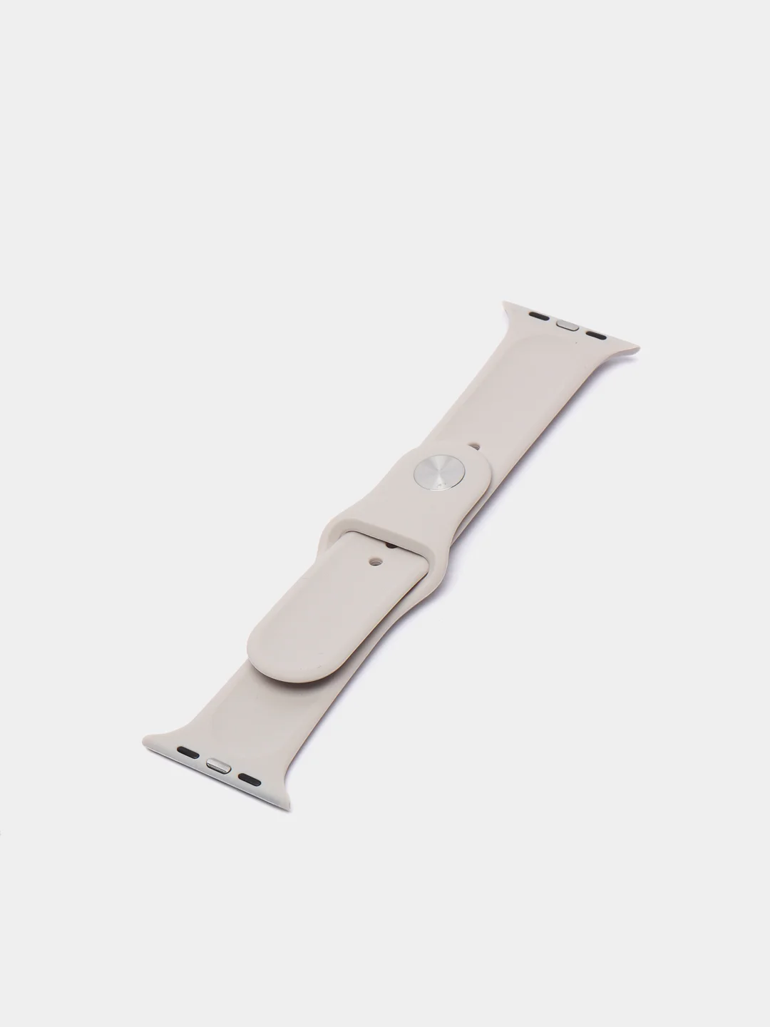 Серебряный силиконовый ремешок для Apple Watch 3, 4, 5, 6, 7, SE на 38/42/40/44