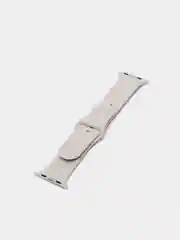 Серебряный силиконовый ремешок для Apple Watch 3, 4, 5, 6, 7, SE на 38/42/40/44
