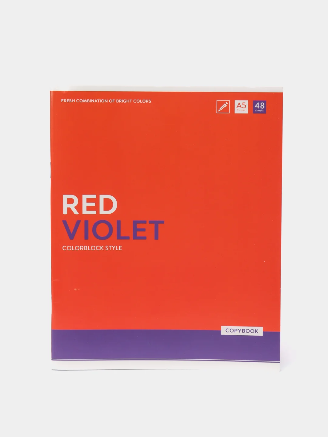 Тетрадь 48л., А5, клетка "Моноколор. Colorblock"