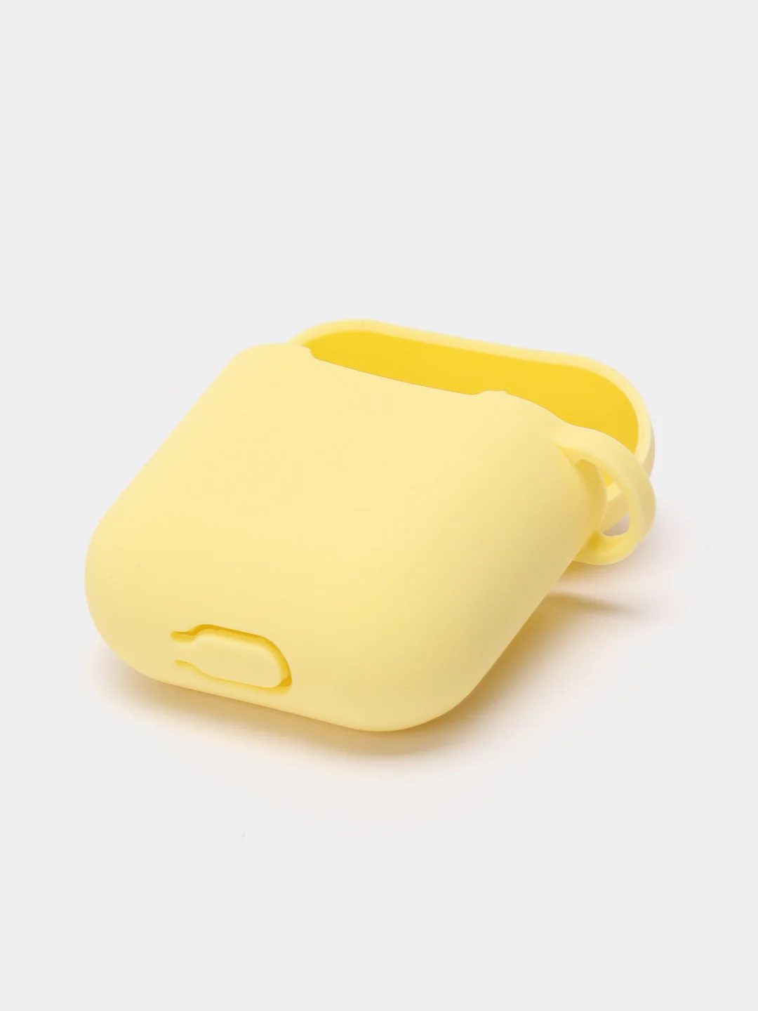 Лимонный чехол для наушников Airpods 2 c карабином силиконовый