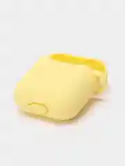 Лимонный чехол для наушников Airpods 2 c карабином силиконовый