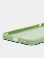 Мятный чехол силиконовый для Phone 11 с бархатной подкладкой
