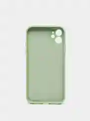 Мятный чехол силиконовый для Phone 11 с бархатной подкладкой
