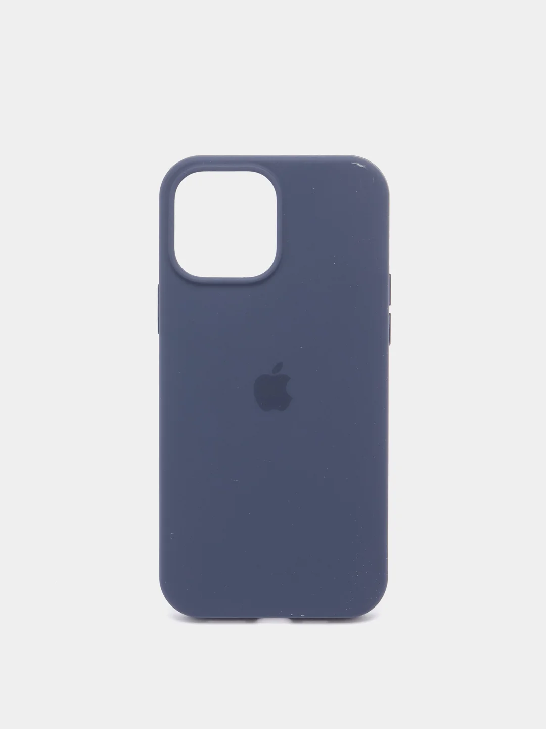 Темно-синий чехол для iPhone 13 Pro Max 6.7" Silicone Case закрытый низ с логотипом