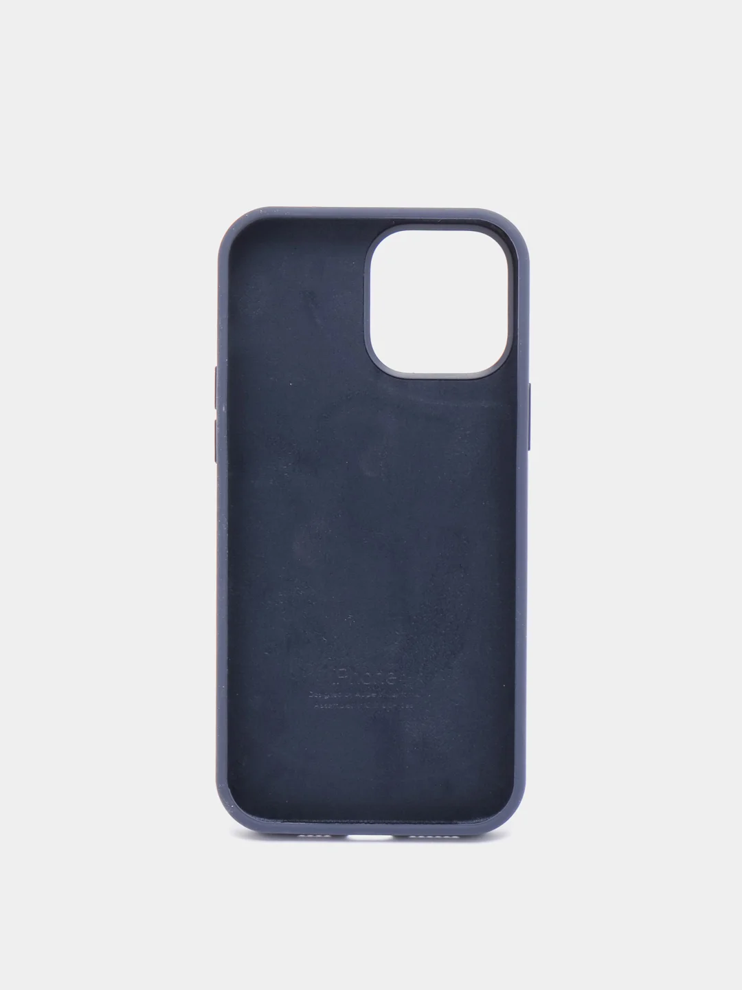 Темно-синий чехол для iPhone 13 Pro Max 6.7" Silicone Case закрытый низ с логотипом
