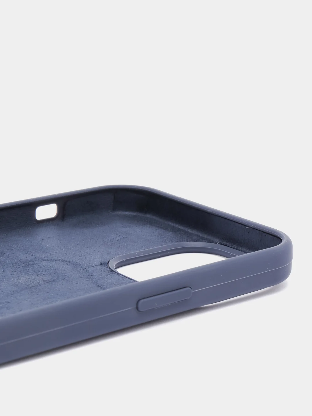 Темно-синий чехол для iPhone 13 Pro Max 6.7" Silicone Case закрытый низ с логотипом