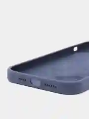 Темно-синий чехол для iPhone 13 Pro Max 6.7" Silicone Case закрытый низ с логотипом
