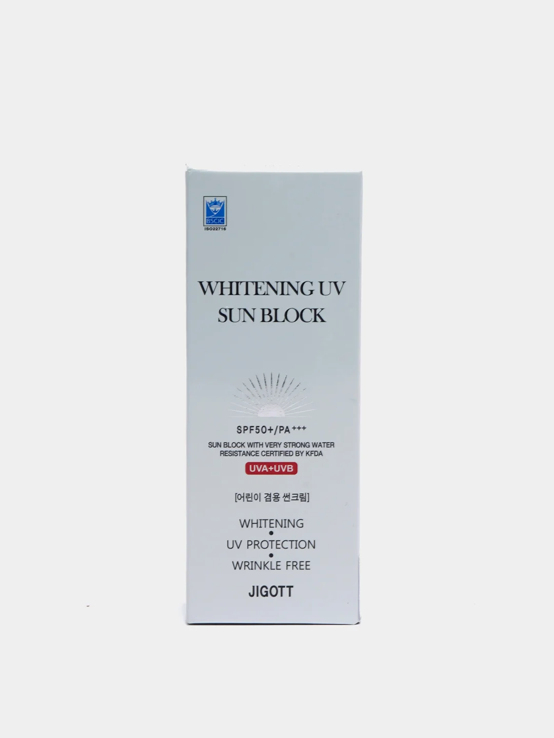 Солнцезащитный крем для кожи лица и тела Jigott SPF50 UVA+UVB WHITENING SUN BLOCK, 70 мл