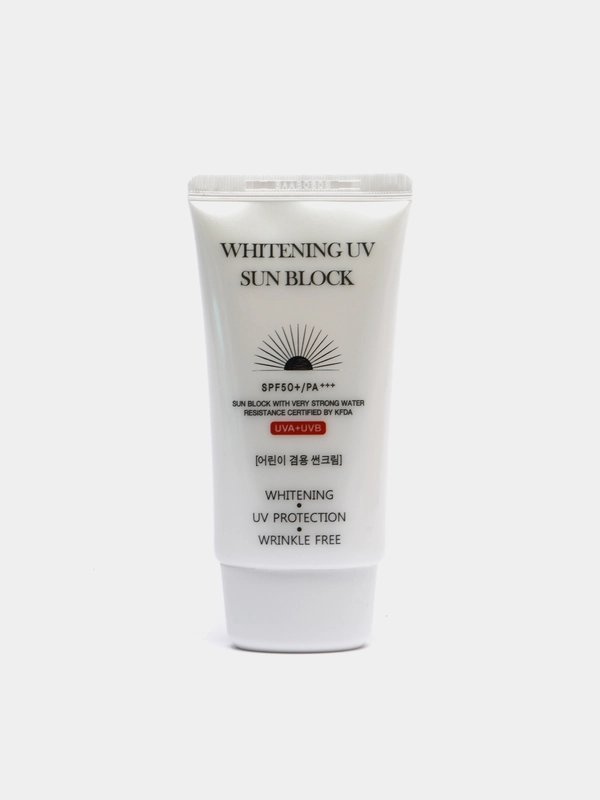 Солнцезащитный крем для кожи лица и тела Jigott SPF50 UVA+UVB WHITENING SUN BLOCK, 70 мл
