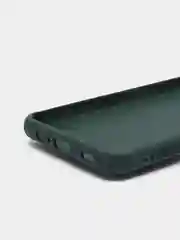 Тёмно-зелёный чехол Samsung Galaxy A02, Самсунг Галакси А02 силиконовый рифленый с подставкой