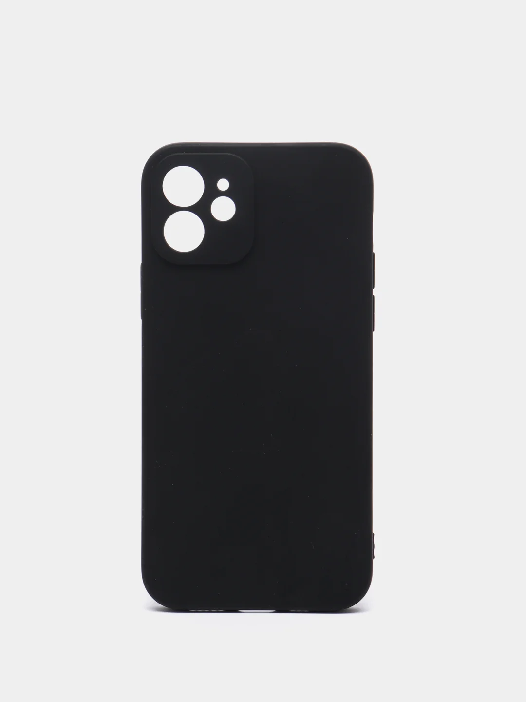 Черный чехол для iPhone 12 силиконовый с покрытием Soft Touch
