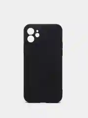 Черный чехол для iPhone 12 силиконовый с покрытием Soft Touch