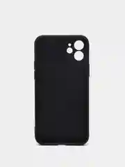Черный чехол для iPhone 12 силиконовый с покрытием Soft Touch