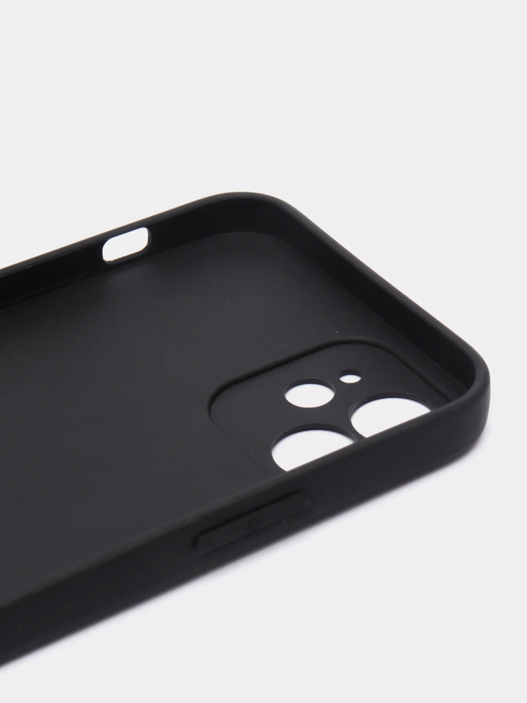 Черный чехол для iPhone 12 силиконовый с покрытием Soft Touch