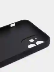 Черный чехол для iPhone 12 силиконовый с покрытием Soft Touch