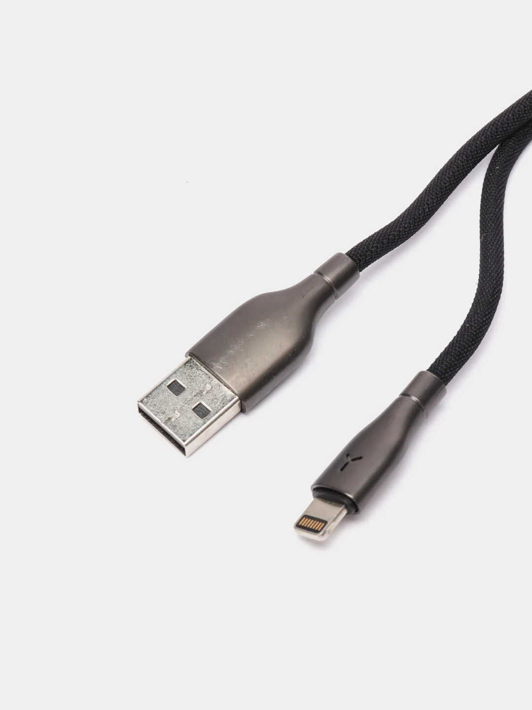Черный кабель для зарядки с индикатором, iP, Вегас, 1м, 2,4A, Быстрая зарядка QC3.0, микс цветов