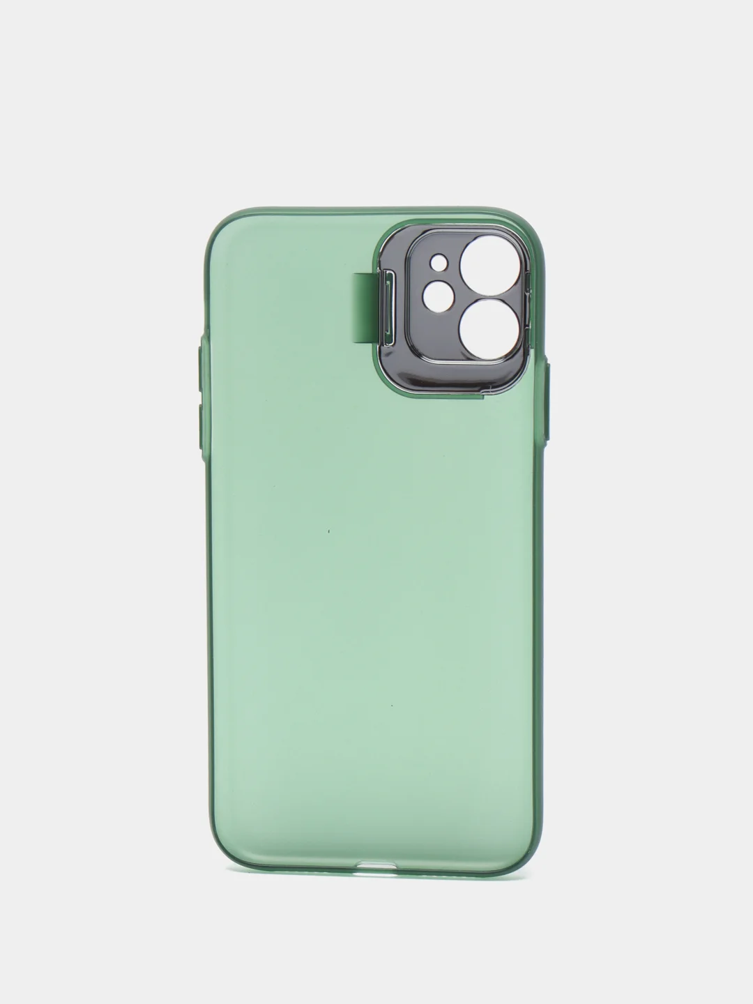 Зеленый чехол для iPhone 11 пластиковый матовый ультратонкий с защитой камеры