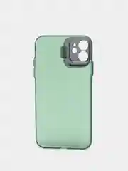 Зеленый чехол для iPhone 11 пластиковый матовый ультратонкий  с защитой камеры