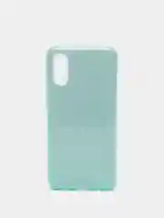 Зеленый чехол Samsung Galaxy A02, Самсунг Галакси А02 блестящий
