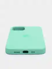 Мятный чехол силиконовый для iPhone 13, 13 Pro, 13 Pro Max, с закрытым низом