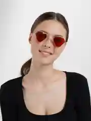 Красный женские солнцезащитные очки "Треугольники"