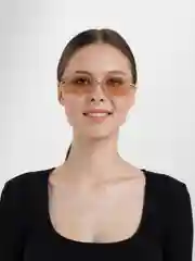 Золотой солнцезащитные очки, прямоугольные, без оправы
