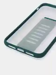 Тёмно-зелёный противоударный чехол с ремешком держателем для iPhone X, Xs, XR