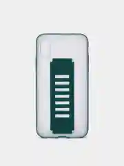 Тёмно-зелёный противоударный чехол с ремешком держателем для iPhone X, Xs, XR