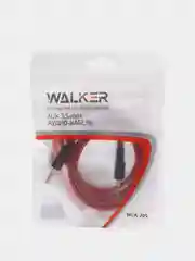 Красный аудио кабель AUX "WALKER" 3,5мм WCA - 205 в полиуретановой обмотке