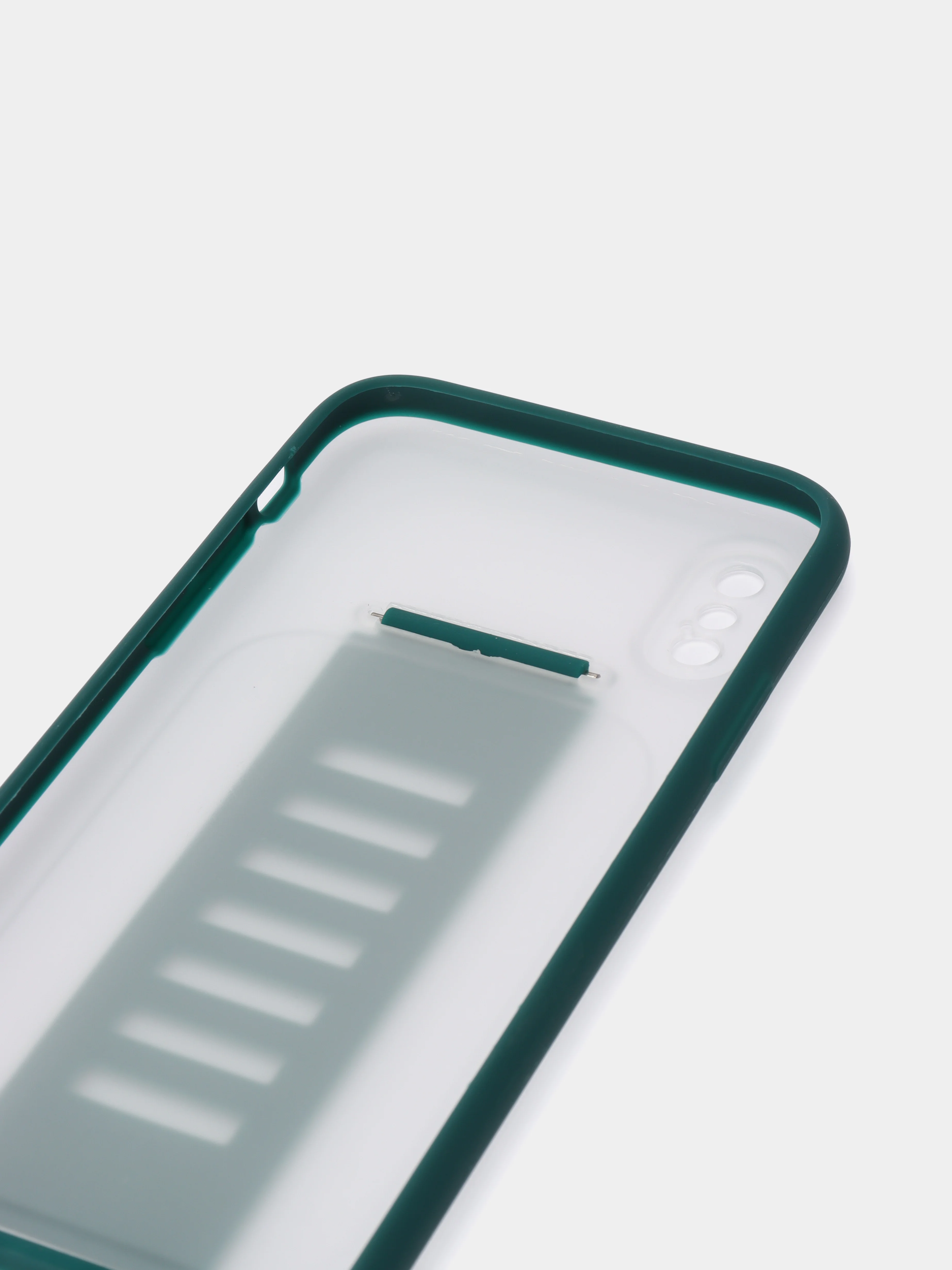 Тёмно-зелёный противоударный чехол с ремешком держателем для iPhone X, Xs, XR